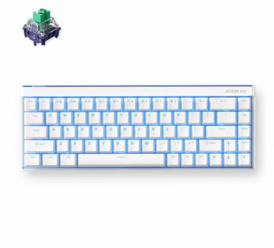 Bàn phím MCHOSE ACE68 AIR | SNOW WHITE | KAILH GOD | Rapid Trigger | 8000hz - 1 mode dây