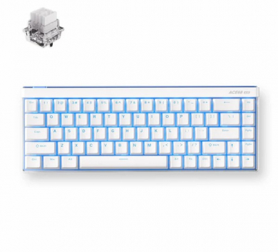 Bàn phím MCHOSE ACE68 AIR | SNOW WHITE | MOUNT TAI GT | Rapid Trigger | 8000hz - 1 mode dây